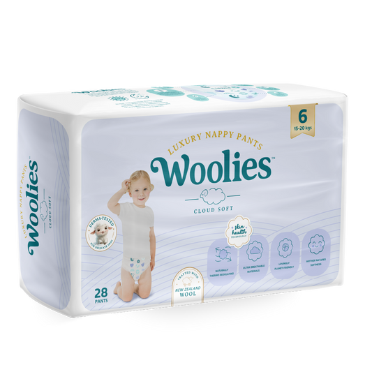 LUXURY NAPPY PANTS. Size 6